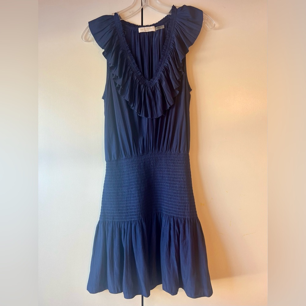 Ramy Brook Navy Ruffle Dress